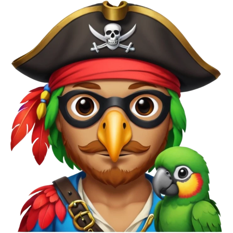 pirate and parrot emoji