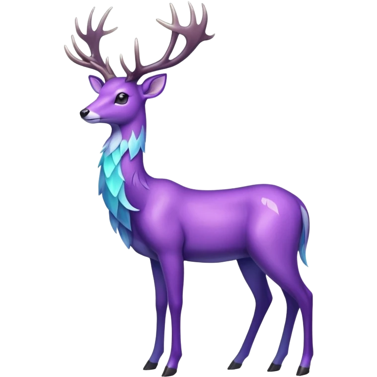 glitter purple and cian pokemon crystal deer emoji