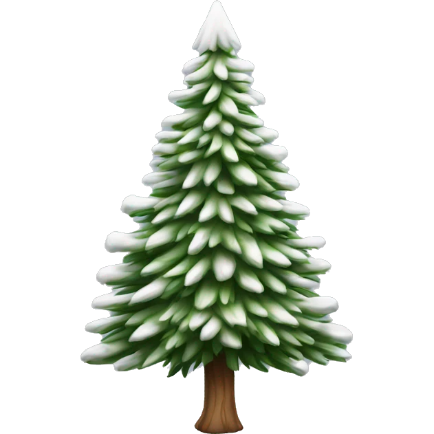  actual white fir christmas tree isolated.  emoji