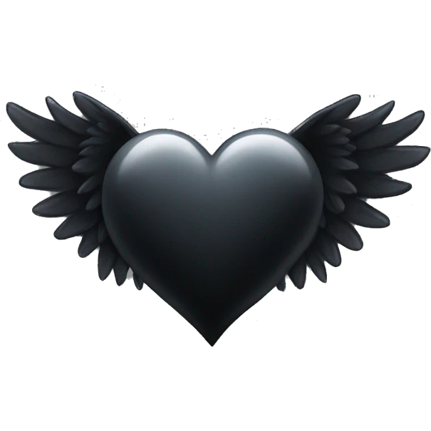 black heart with wings emoji