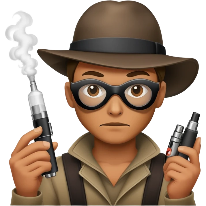 robber holding a vape emoji