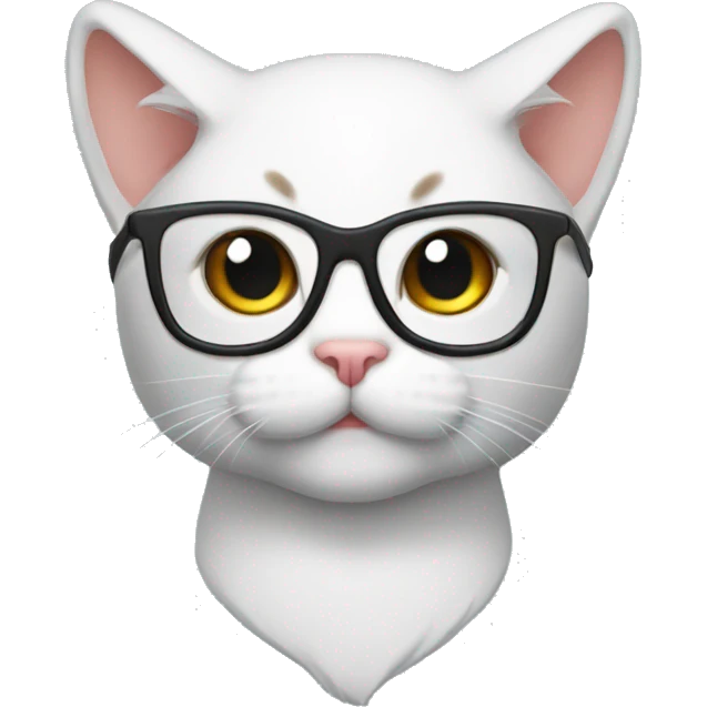 Nerd cat emoji