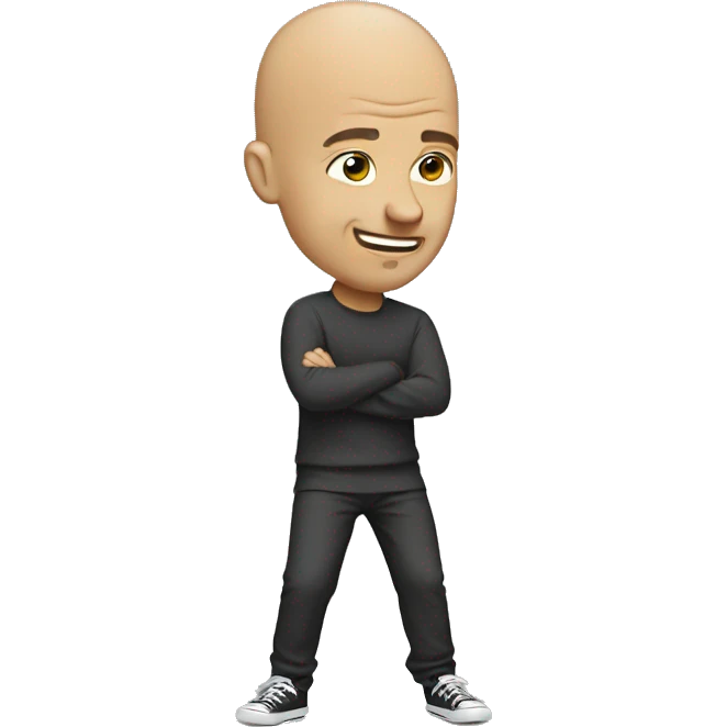 Bald guy twerking emoji