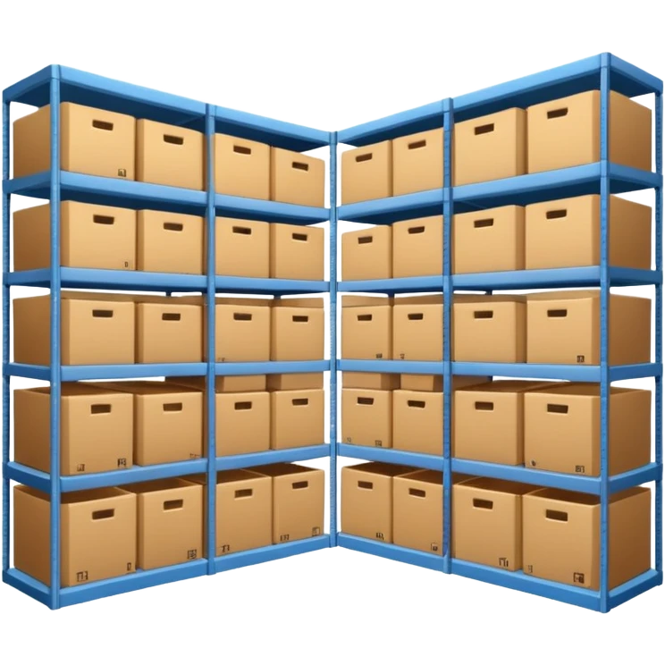 storage with boxes on shelves emoji