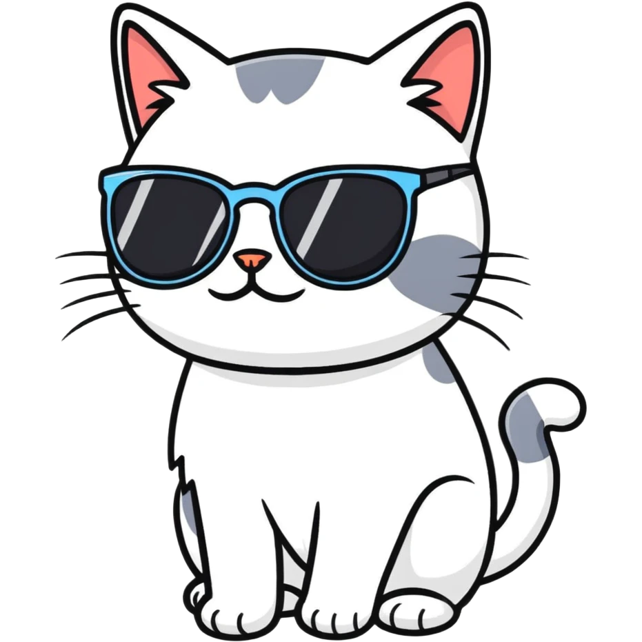 Cat with sunglasses emoji