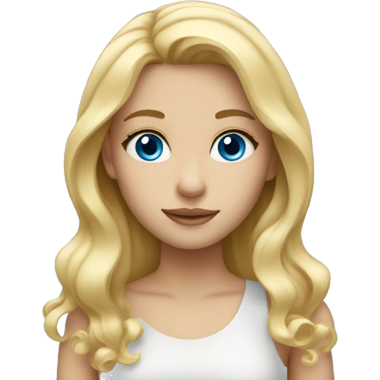 Blonde girl with blue eyes  emoji