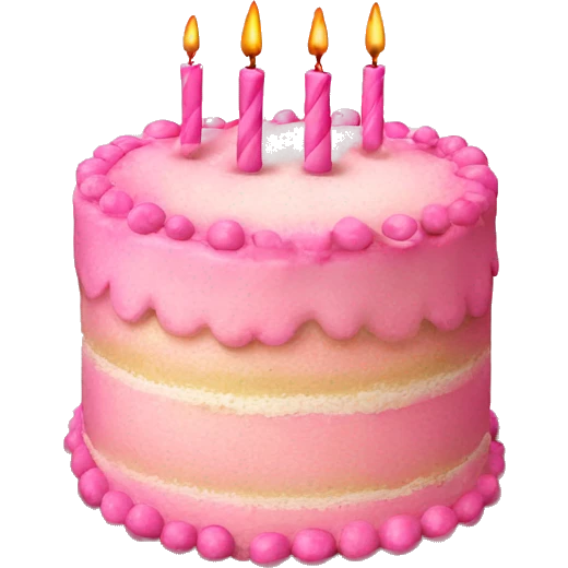Birthday cake pink emoji