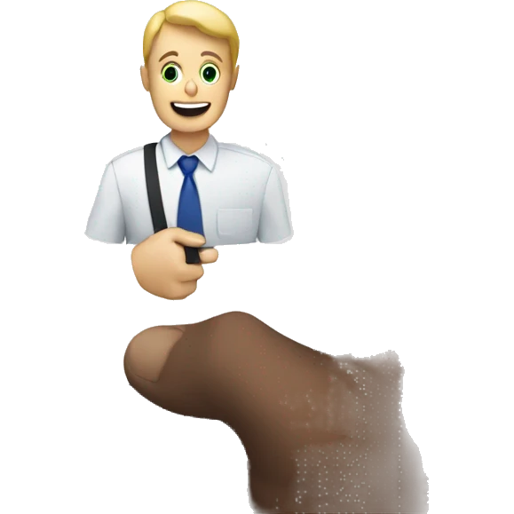 WHITE hand holding mobile phone talking emoji