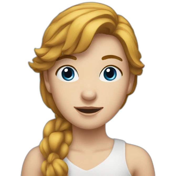 Le jeune Nicola à des grands chevaux bleu emoji