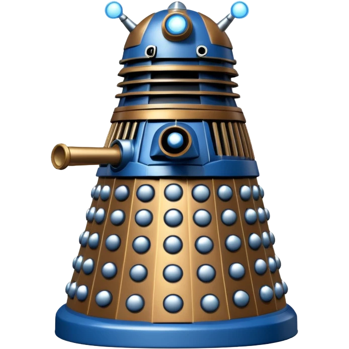 dalek silver, blue and bronze emoji