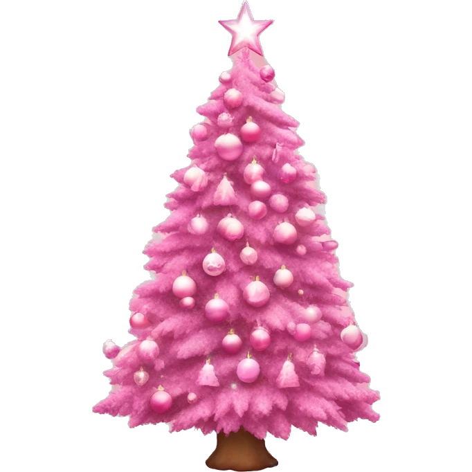 Pink Aesthetic Christmas tree  emoji