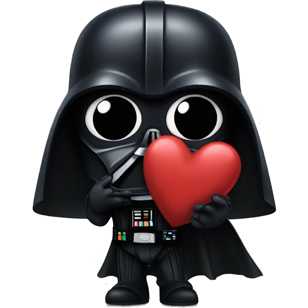 Darth Vader sending a heart kiss emoji
