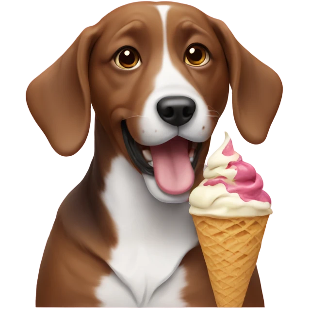 dog eating ice cream emoji