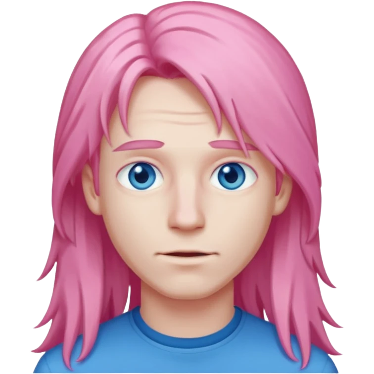 guy with pink long hair emoji