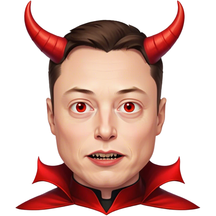Elon musk as the devil emoji