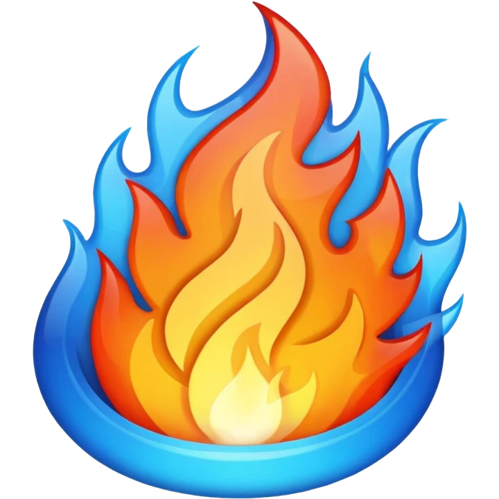Fire blue emoji