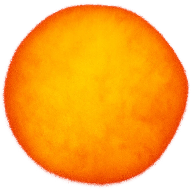A circle in emoji style with a thermal camera effect, yellow color emoji