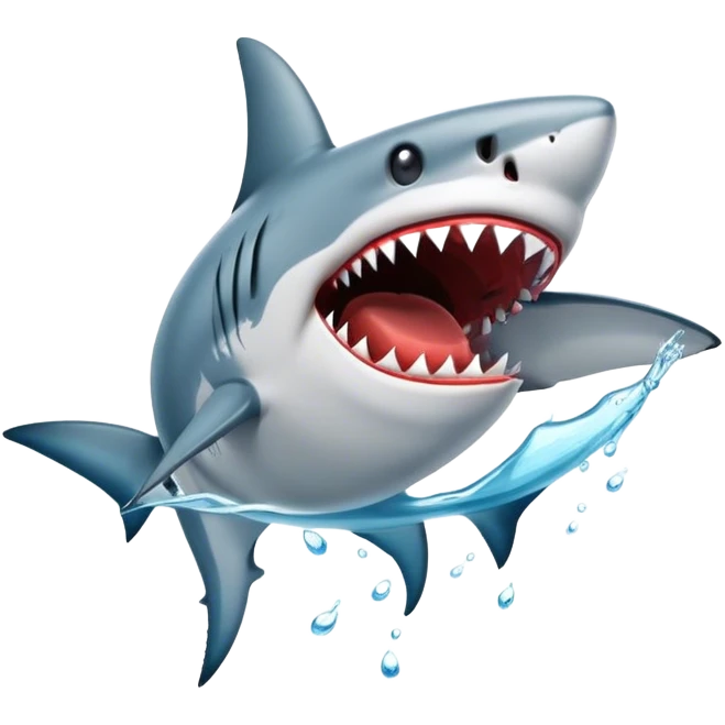 Shark throwing up emoji