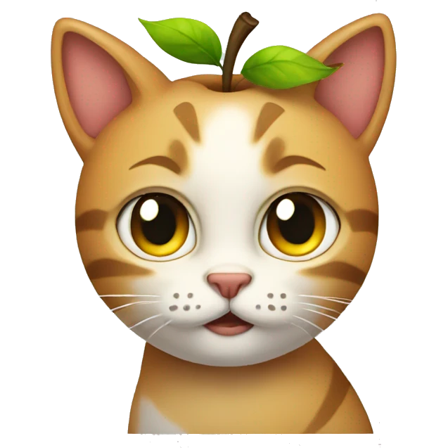 Apple with cat ears emoji