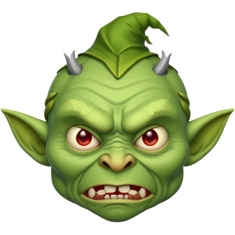 angry goblin, wrinkled face emoji