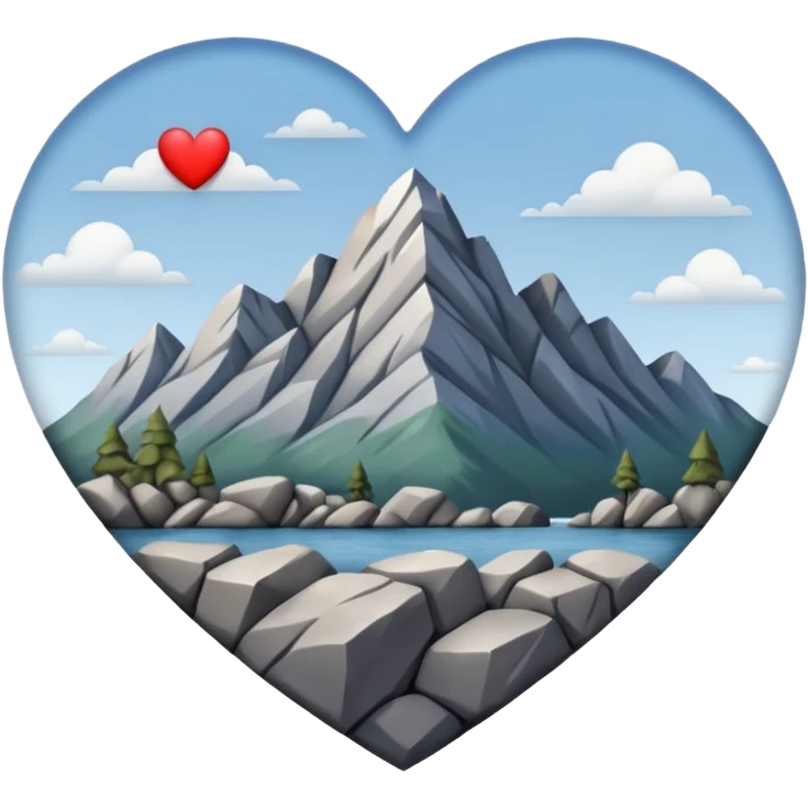 mountain heart emoji