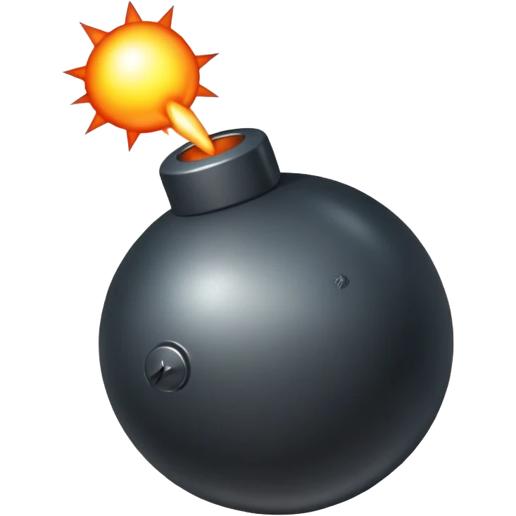 Bomb with balls emoji