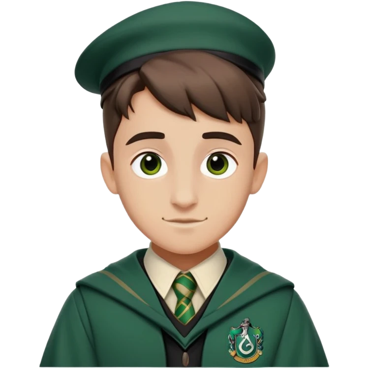 Blaise Zabini in harry potter, wear hogwarts slytherin uniform emoji