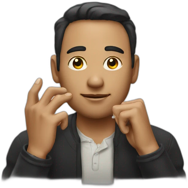 Man wearing a gold ring on finger emoji