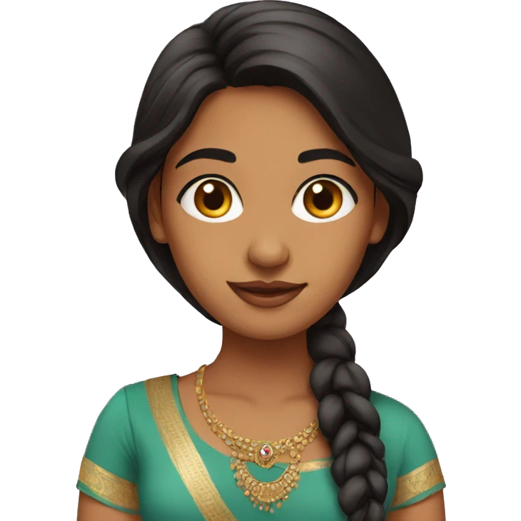 beautiful british indian girl emoji