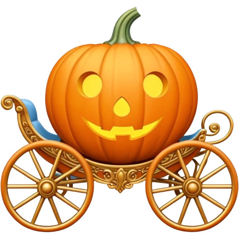 Conderella pumpkin carriage pastel orange emoji