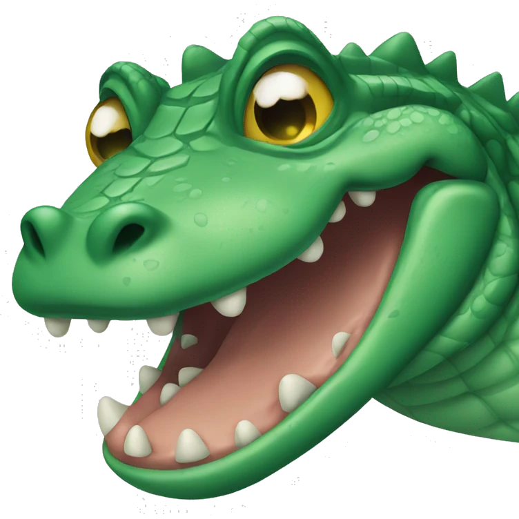Crying alligator emoji