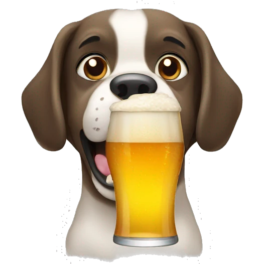 dog eat beer emoji