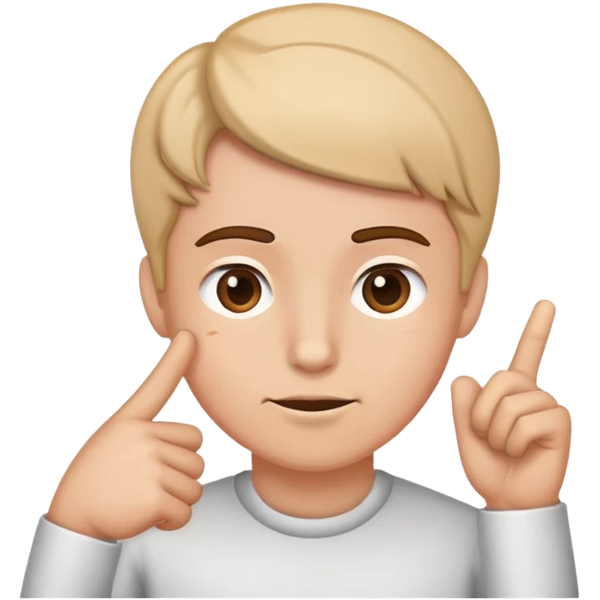 Pointing at head. “Think smarter not harder” emoji