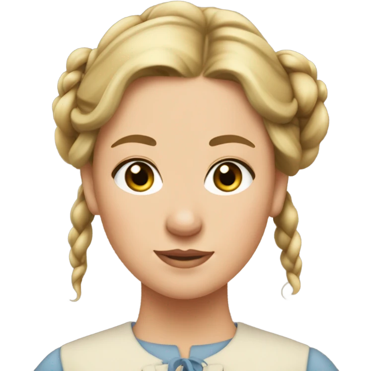 Caroline ingalls blonde hair in bun emoji