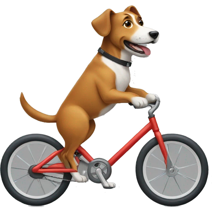 Dog riding bike emoji