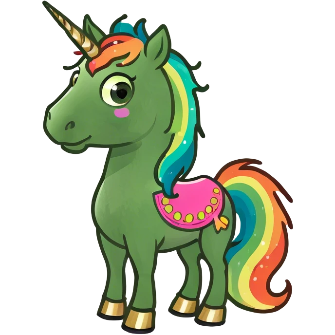 Rainbow unicorn  emoji