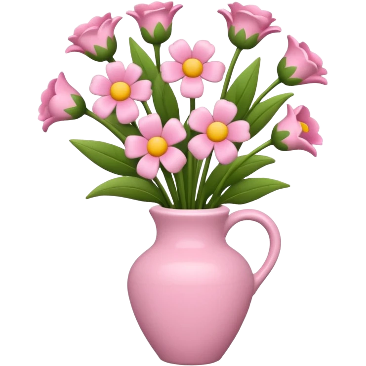 Pink aesthetic flower vase emoji