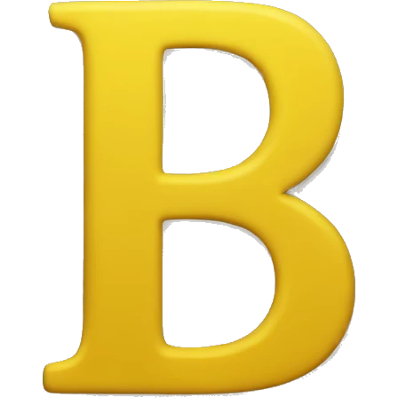 letter b in yellow color emoji