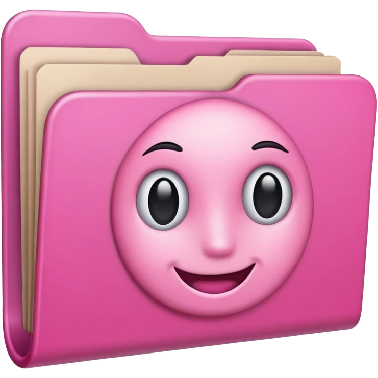 simple pink folder emoji