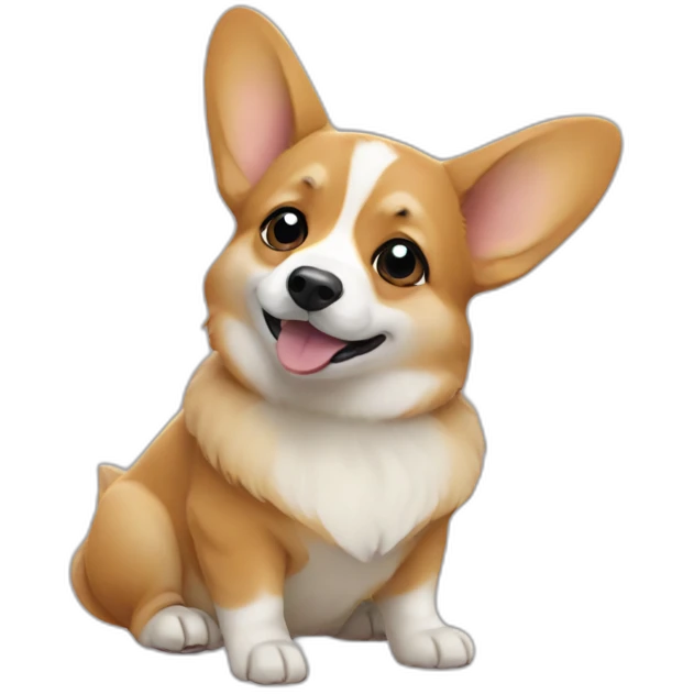 corgi looking like baby yoda emoji