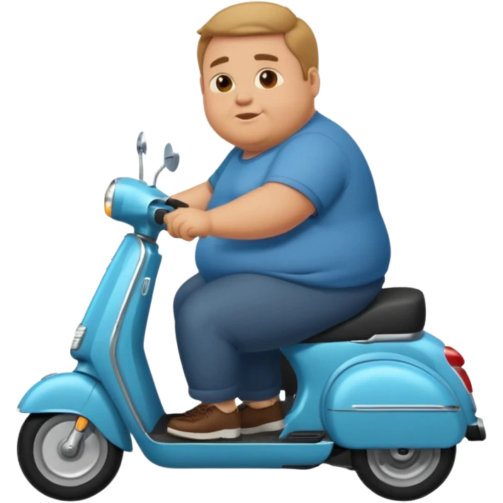 fat man on scooter emoji