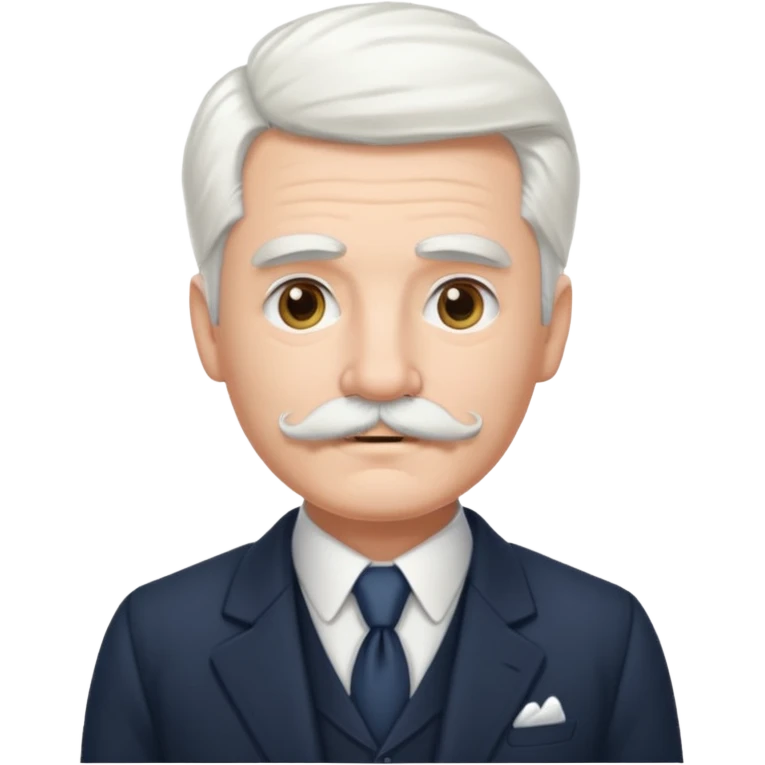 victorian man with white hair emoji