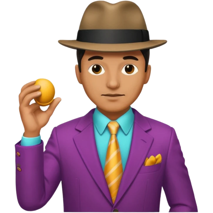 Retro Mobster with colored suits and hats emoji