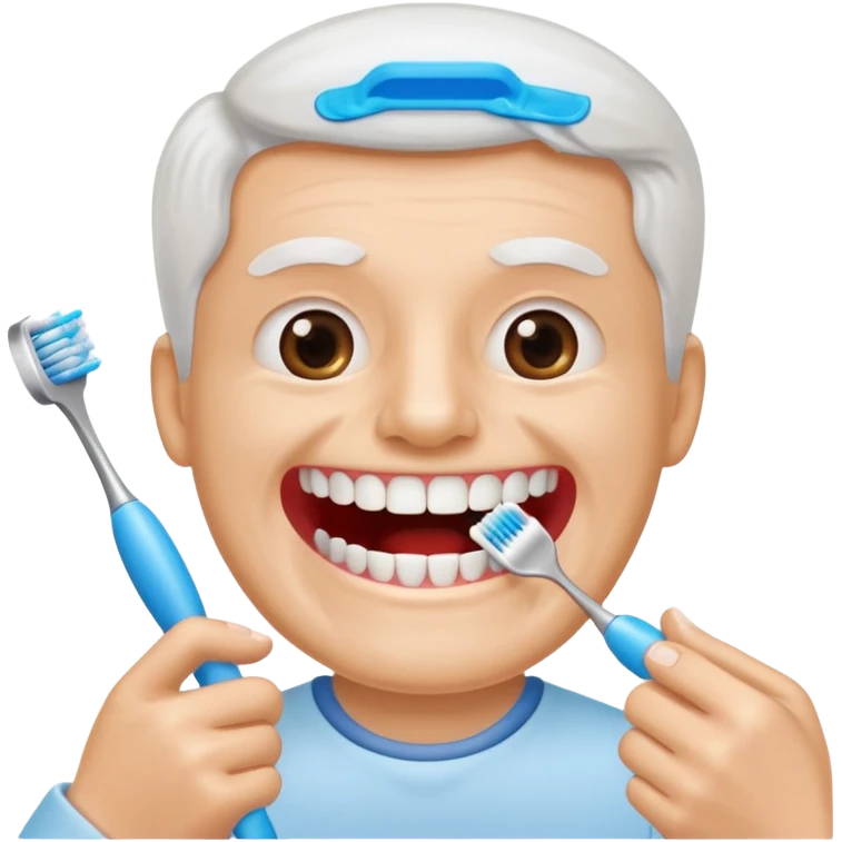 Denture teeth brush emoji