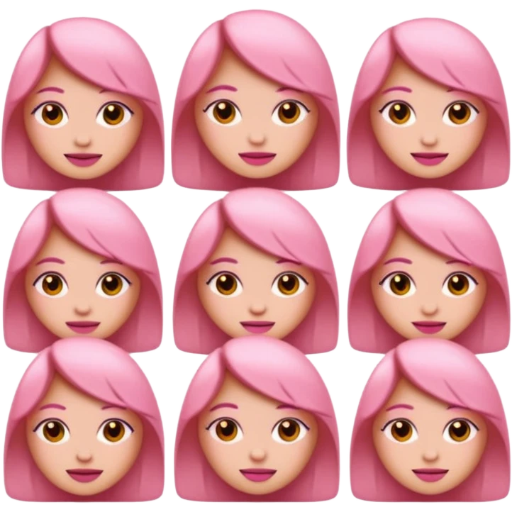 emojis basicos, pero su version girlie en tonos rosa emoji