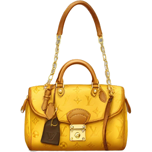 Louis Vuitton bag yellow emoji