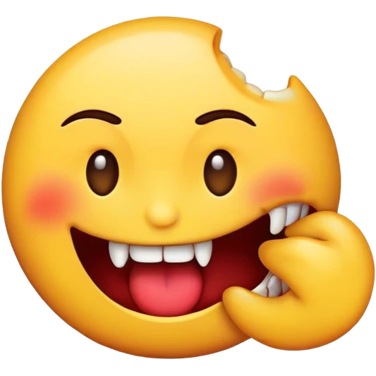 generate an emoji that bites off its own face emoji