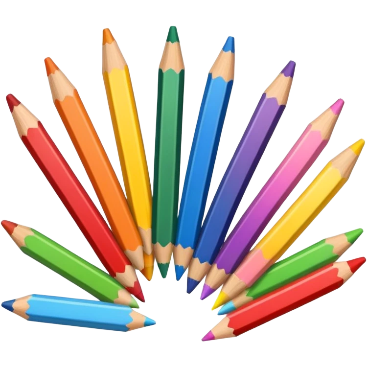 A set of color pencils emoji
