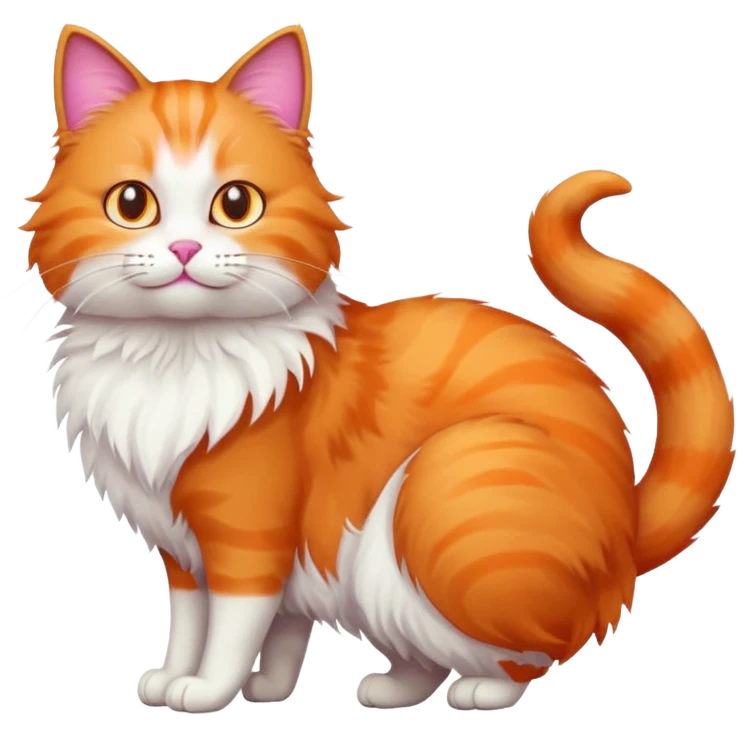 make the tail longer facing the left and the belly smaller emoji