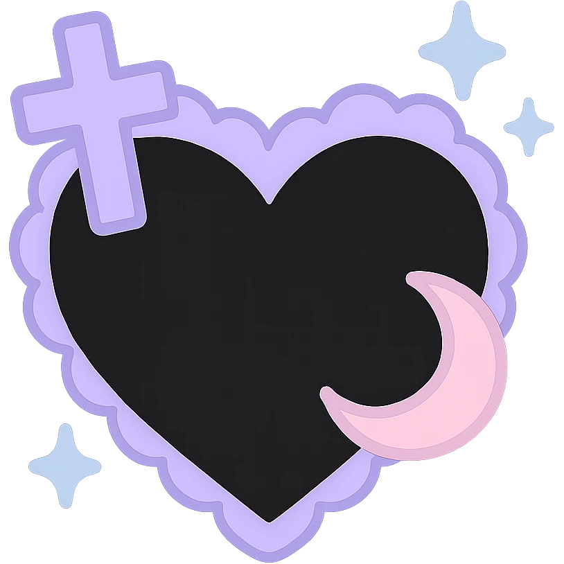 pastel goth black object remove background emoji